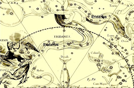 A constelação de Eridanus